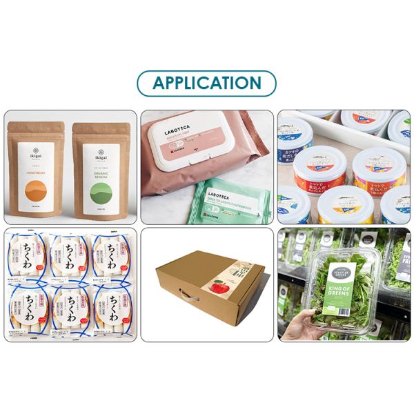 PLC HMI Control Flat Bag Labeling Machine Applicator For Food Container bag