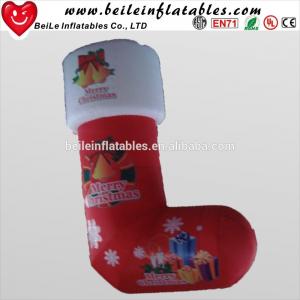 Quality Giant inflatable christmas socks and inflatable christmas gift decoration for sale