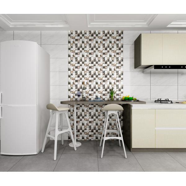 30x30cm Antibacterial Ceramic Rustic Tile White Brown