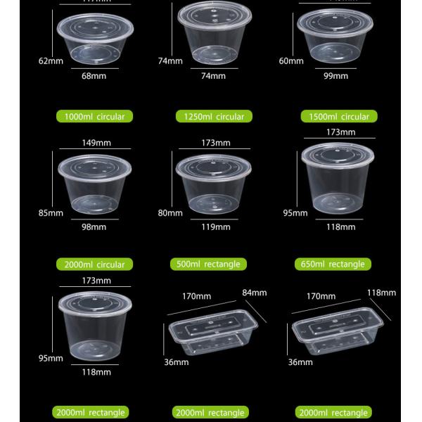 OEM Disposable Take Out Containers Plastic Trays With Lids