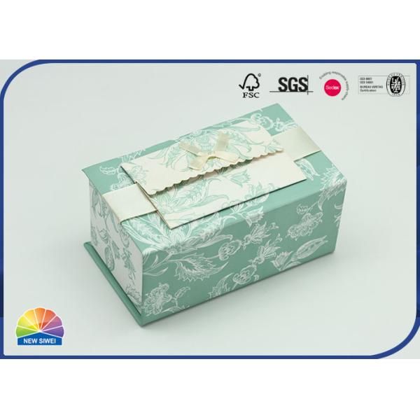Bowknot Ribbon Decorated Hinged Lid Box Bath Soap Packaging