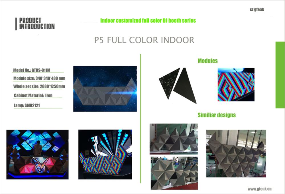 Mooncell led display control card led dj booth table