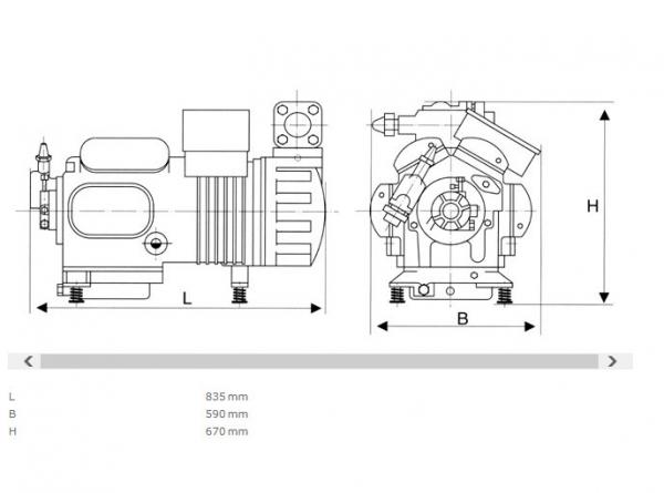 D8sh-370X - Awm Semi Hermetic Refrigeration Compressor Technical Details