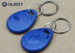 Custom Access Control 13.56Mhz RFID Key Fob Tags ABS NFC Blank In Blue Color