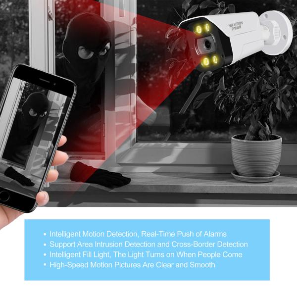 C2240TD-10J poe White network camera equipped with Built-in Siren and H.265 Video Compression Format