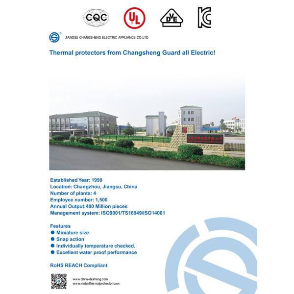 Thermal Cutoff Switch , 120℃ Circuit Thermostat 18AM-B