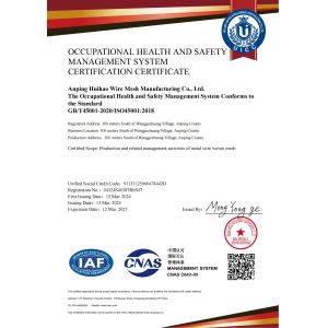 Huihao Hardware Mesh Product Limited Certifications