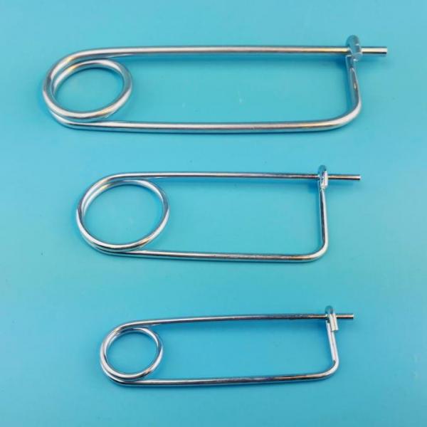 Spring Wire Coiled Tension Safety Pin, Diaper Pin Zinc Finish Safety Pin Wire
