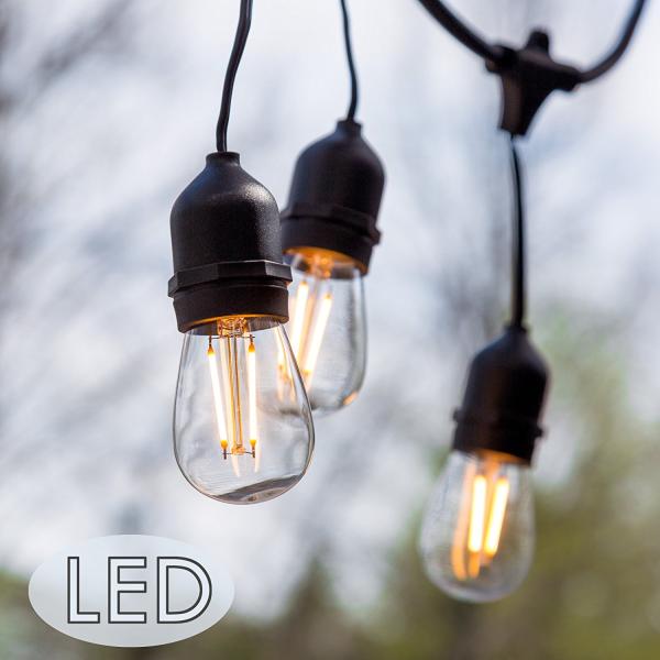 Christmas Style 48ft S14 LED Edison Bulbs String Lights For Indoor Outdoor