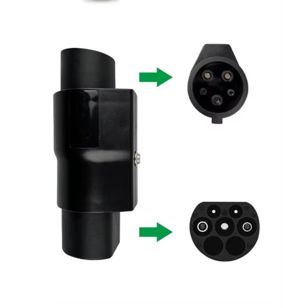 Car side Plug 220V 7kw 32A EV connector charging pile converter type2 to type1/J1772 gun head adapter for retrofit/upgrade
