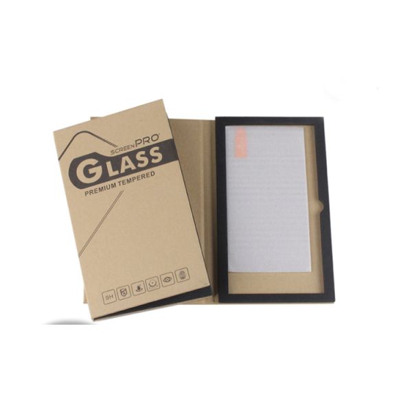 Custom Oem Recyclable Kraft Custom Printed Tempered Glass Screen Protector Retail Packaging Box