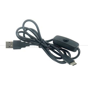 5V USB A Male to Type C USB Switch Power ON OFF Cable for Raspberry Pi LED Strip