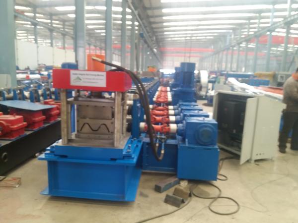 Buy W Profile Gearbox Control Fast Way Gardrail Roll Forming Machine With Auto Cutting For 3.5mm Thickness HR Sheet at wholesale prices