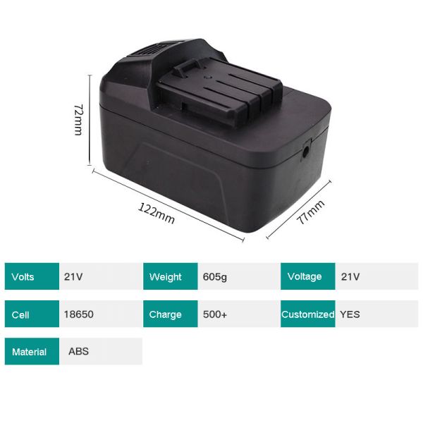 LiFePO4 ABS Material Power Tool Lithium Ion Battery 21 Volt Solar