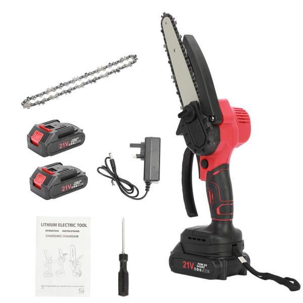 Buy 1.5 Mah Electric Cordless Chainsaw Rechargeable Chainsaw With Self Locking Safety Switch at wholesale prices