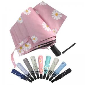 Quality UV Proof Coating 3 Folding Umbrella Pongee With Black Coating for sale