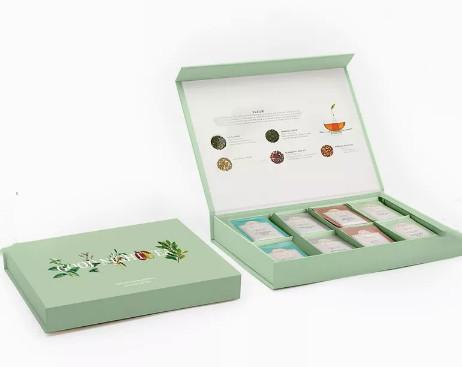 Buy Portable Paper Tea Boxes 4C UV Lamination Embossing Surface Finish at wholesale prices