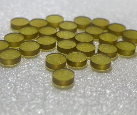 Yellow Single Crystal MCD Diamond Plates , Cutting Tool Diamond Round Disc