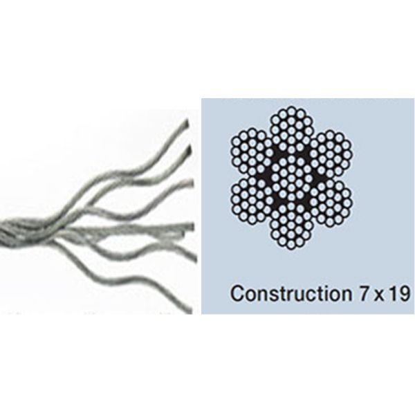 7 X 19 60*60mm 2.0mm Wire Rope Mesh