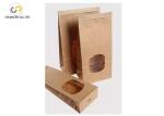 Roll feeding bread square bottom paper bag making machine with window