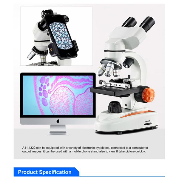 OPTO-EDU 400x Electron Optical Led Binocular Biological Microscope