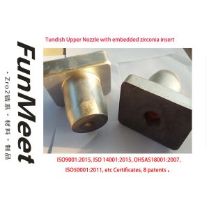 Quality HP Composite Tundish Nozzle , Upper Nozzle With Embedded Zirconia Insert for sale