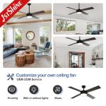 4*MDF Blades Dimmable LED Ceiling Fan With Remote Control And Lamp Whisper-Quiet