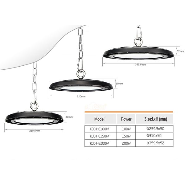 UFO Explosion Proof SMD 200 Watt Led Lighting High Bay