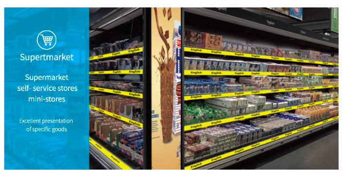 Supermarket P1.2 P1.5 P1.8 Shelf Led Screen Digital Shelf Display Indoor Fixed