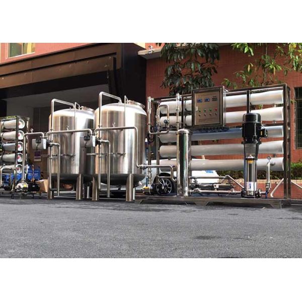 Stainless Steel 304 / 316 Desalination Plant Drinking Water Treatment System School Campus Reverse Osmosis Water Filter