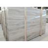White Wood Vein Marble Natural Stone Slabs For Wall Cover / Flooring Decor for sale