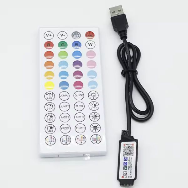 Smart LED 5V 44ekys RGB LED Strip controller wifi tuya APP USB Bluetooth dimmer luce striscia Controller for LED Strip