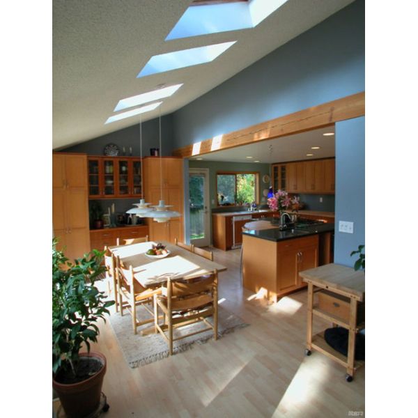 Modern Solid Wood Kitchen Cabinet with PVC Membrane Door Panel and Distinctive Designs