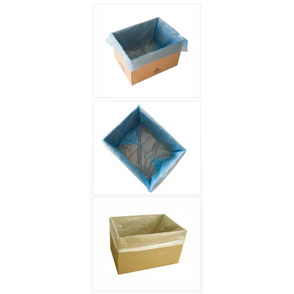 Custom Size Clear Back Plastic LDPE Square Bottom Reusable Flat Open Poly Bag in Box