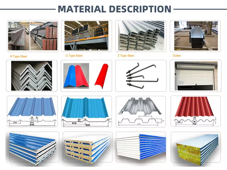 Q355B Metal Frame Low Costs Prefabricated Steel Structure Industrial Workshop