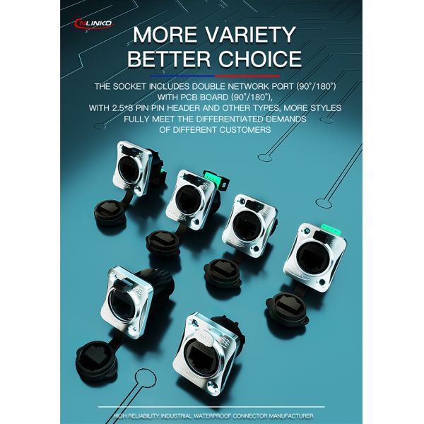 CNLINKO Waterproof Dual RJ45 Connector, UTP CAT5E RJ45 Connector for Led Lighting