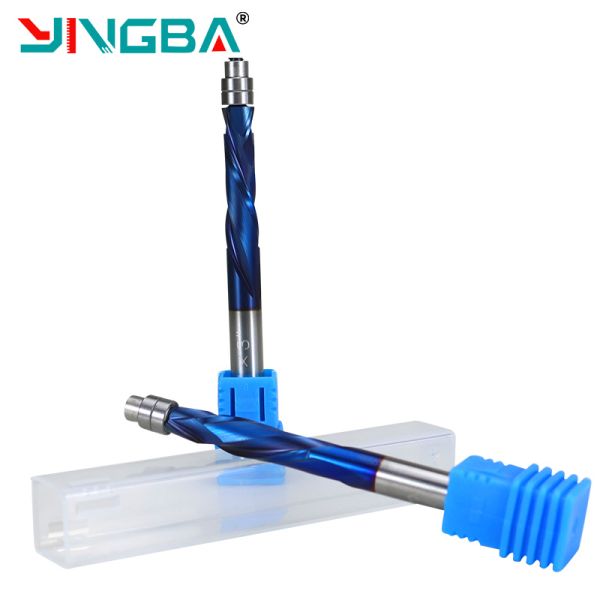 Yingba Hot Sale Carbide Nano Coating up Compression Flush Trim Router Bit Wood With Bearing Milling Cutter