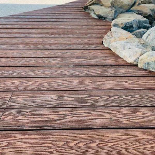 Buy Textured 3D Composite Decking Embossing Wood Plastic Composite Decking at wholesale prices