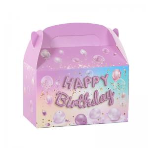 Quality Glitzy Birthday Cake Dessert Box with Art Paper Shopping Bag and Muffin Baking Box for sale