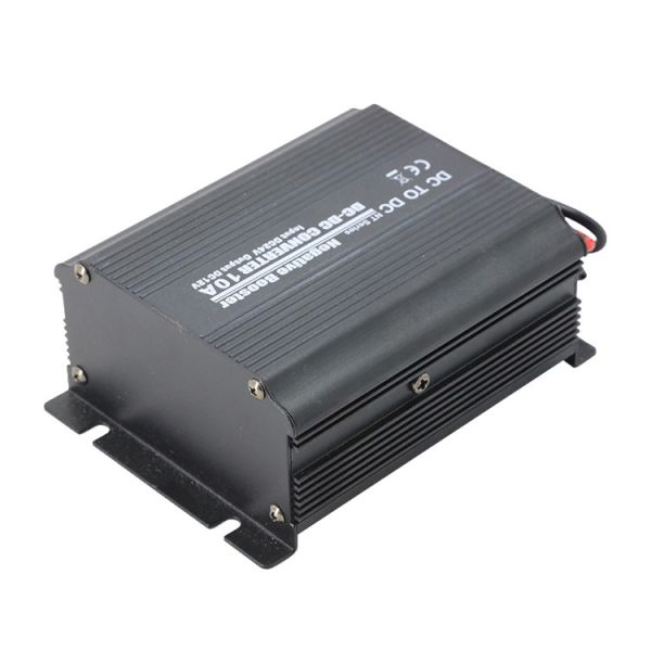 Black 10A 120W DC DC Power Converters 24V To 12V Single Output
