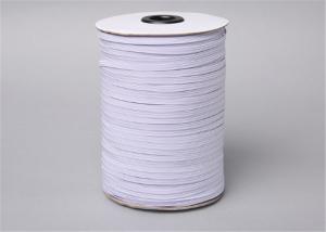 China High Elasticity Flat Elastic Rope / Earloop Elastic Cord White Black Durable on sale