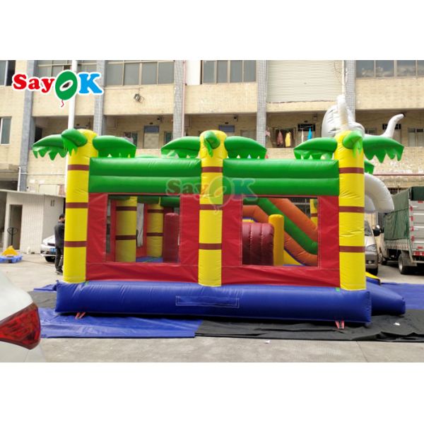 Cute Zoo Theme Inflatable Bouncing Castles Jumping House Inflable Bouncer Slide Games For Kids