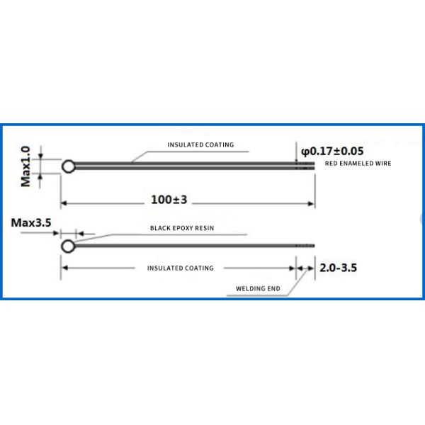MF51E 50K 3950 Power NTC Thermistor For Electrical Thermometer