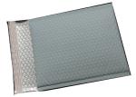 Gray Matte Metallic Bubble Mailers , Flat Custom Printed Padded Envelopes