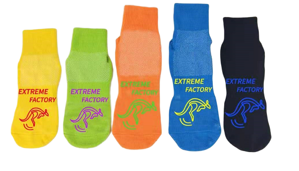 Medium Black Non Slip Grip Socks Soft Cotton Slippers Gripper Custom Bounce Socks