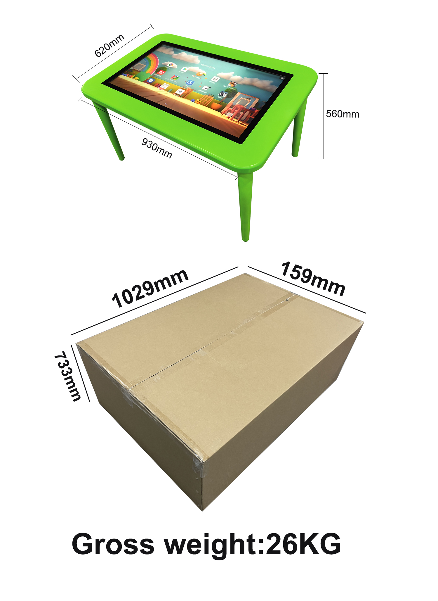 Digital Kids Games Interactive Touch Table Wall Toy 32"