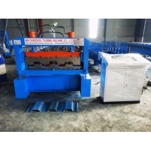 Quality 0.8mm Galvanized Floor Deck Roll Forming Machine for sale