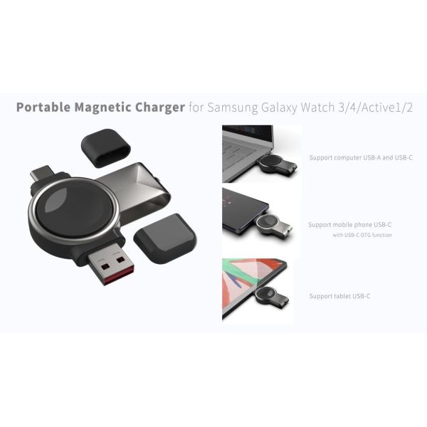 Charging for Samsung Watch Wireless Charger with USB Type C And Type A Interface