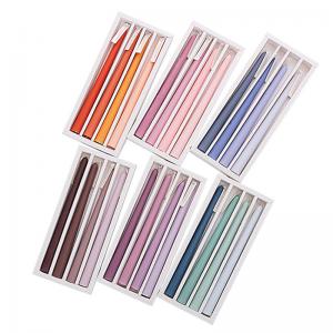 China Religious Lighting Wax Taper Candles 4pcs Gift Set Prayer Party Event Mix Color on sale