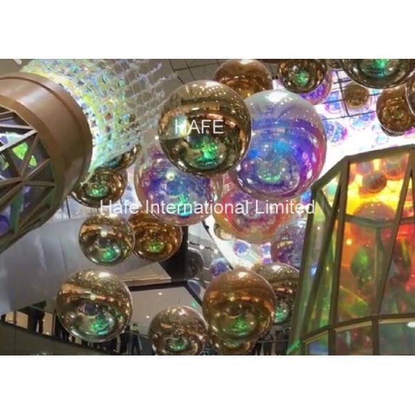 1.2M Diameter Laser Dazzle Mirrored Balloon Lights For Theme Decoration